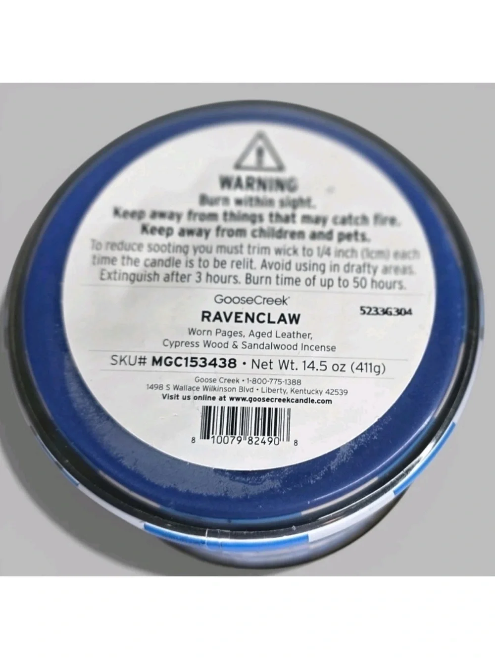 Goose creek Harry Potter Ravenclaw 3 Wick Candle